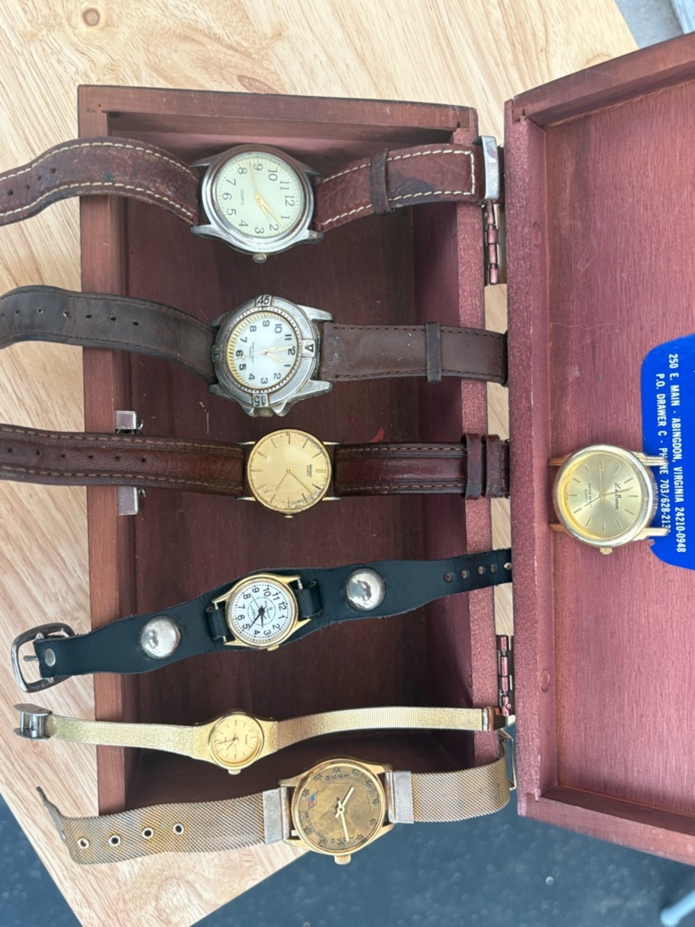 Mixed Lot of Vintage Wristwatches - Gold and Brown Tones